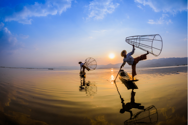 lago Inle in Birmania