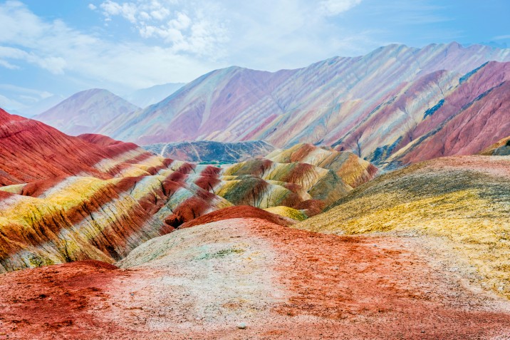 montagne cinesi colorate