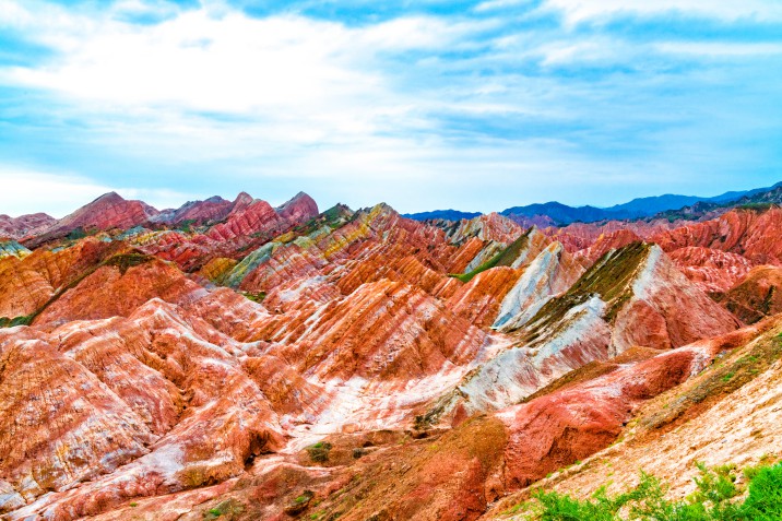 montagne cinesi colorate